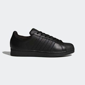 Adidas all black superstar sneaker